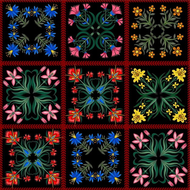 Wzory haftu na materiałach